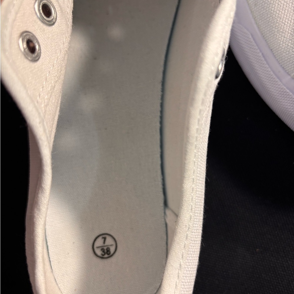 Classic White Canvas Sneakers - Picture 4 of 8